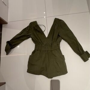 Free People Olive Green Jumpsuit